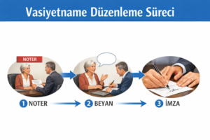 Resmi Vasiyetname Nedir? Nasıl Yapılır? Şartları Ve Örneği 2 Vasiyetname Düzenleme Sürecini Gösteren Noter Beyan Ve Imza Aşamaları
