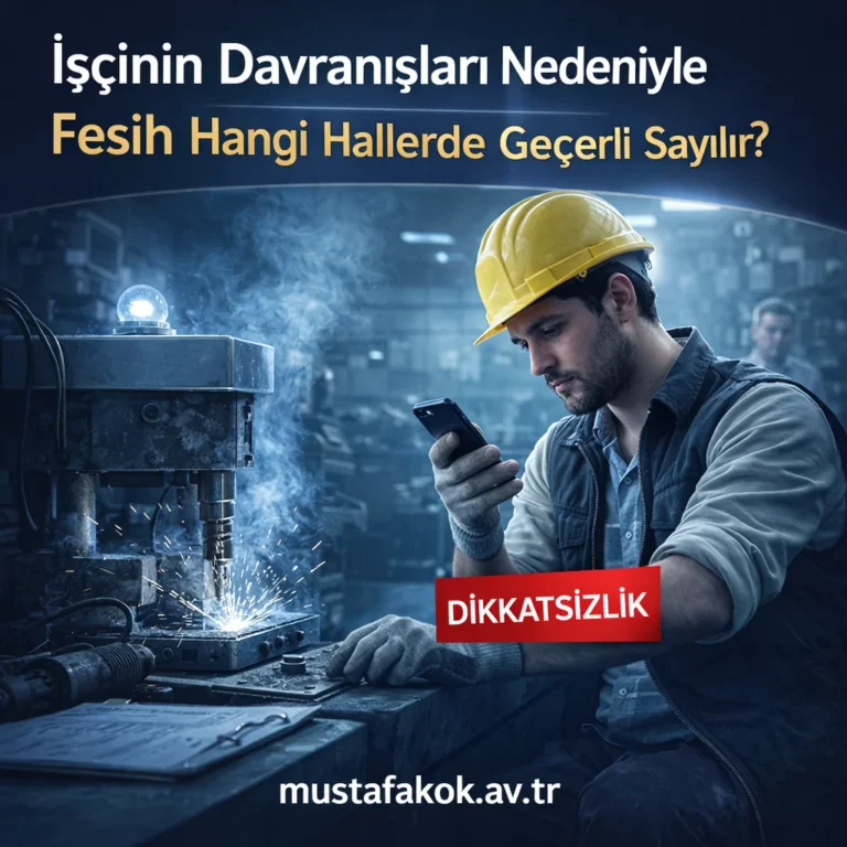 Fabrikada Çalışan Işçinin Telefonla Ilgilenerek Işini Aksatması, Davranış Nedeniyle Fesih Durumunu Temsil Eden Görsel