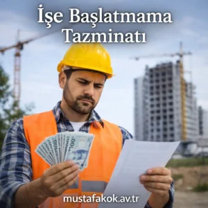 İnşaat Sahasında Çalışan Işçi Elinde Türk Lirası Ve Belge Ile Işe Başlatmama Tazminatını Temsil Eden Görsel